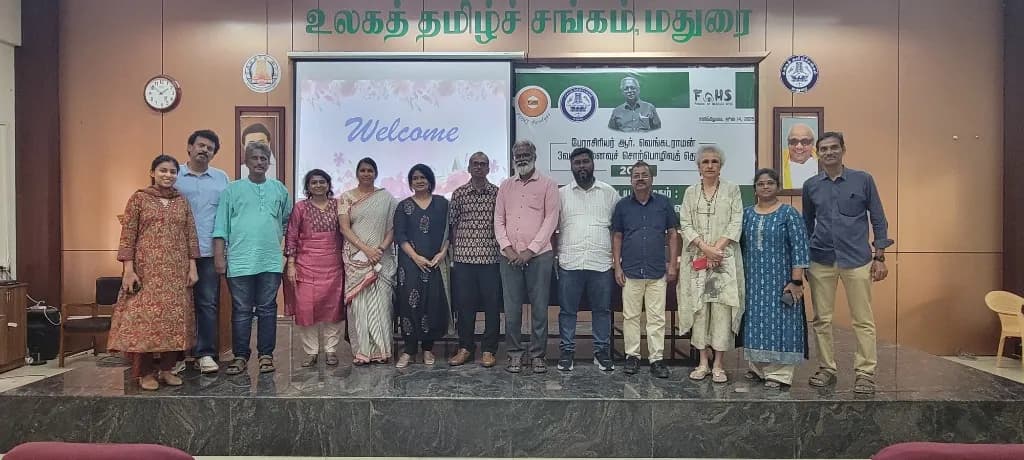 FoHS community gathering and heritage participants at World Tamil Sangam, Madurai