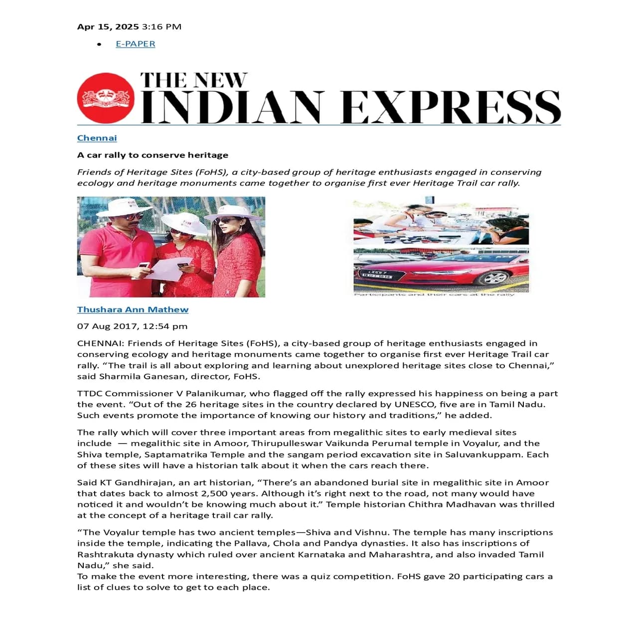 In the press